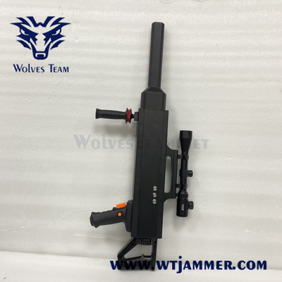 반대 UAV 드론 전파 교란기 건 형상 Gps Wifi2.4g 5.8g 신호 차단자 3000 미터 범위