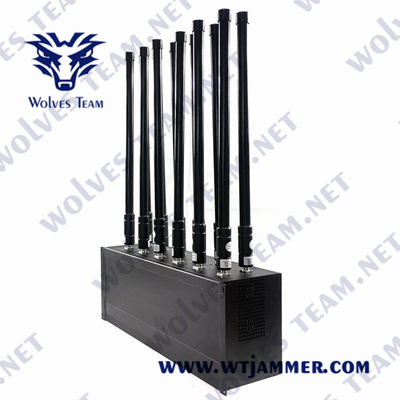 GSM PC DCS CDMA 3G 4G 5G 휴대폰 신호 전파 교란기 고전력은 배터리에서 설립되었습니다