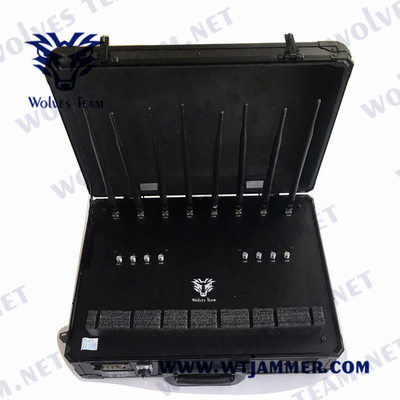 GPS 와이파이 GSM PC 3G 4G 5g를 위한 여행 가방 휴대폰 재밍소자 8 밴드
