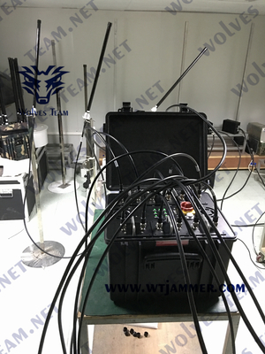 팬 시스템을 냉각시키는 방폭 IED 폭탄 전파 교란기 20-1000MHz GSM 3G 4G 5G WiFi5.8g UHF VHF GPS 로작 리모콘