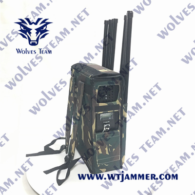고전력은 야외 가지고 다닐 수 있는 VIP 보호 방어 RF GPS 와이파이 신호 UAV 드론 전파 교란기를 방수 처리합니다