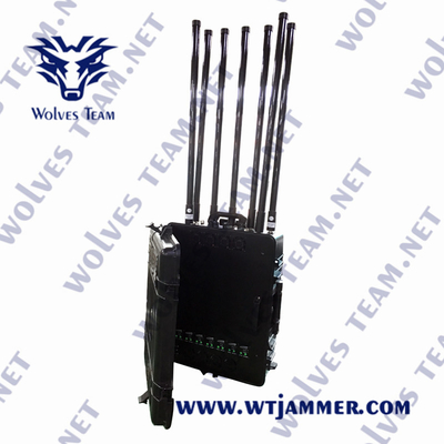 강력한 휴대폰 신호 전파 교란기 GPSL1-L5 GSM 와이파이 UHF VHF 블로커 첨단 기술 충돌 안테나