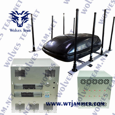 주문 VIP 보호 야외 군대 차량  이동성 휴대폰 신호 전파 교란기 블로커 VHF 135MHz UHF 300/400MHz 신호 전파 교란기 online manufacture