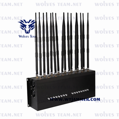 전대역 조정할 수 있는 휴대폰 신호 전파 교란기 16 안테나 GPS 와이파이 3G 4G 5G