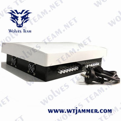 GSM CDMA 3G 4G 와이파이 GPS VHF UHF 5G 신호 전파 교란기 16 밴드는 안테나에서 설립되었습니다
