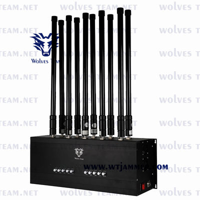 옴니 안테나를 수용하는 3G 4G 5G 휴대폰 전파 교란기 800-2600MHz 금속은 7-9dBi를 획득합니다