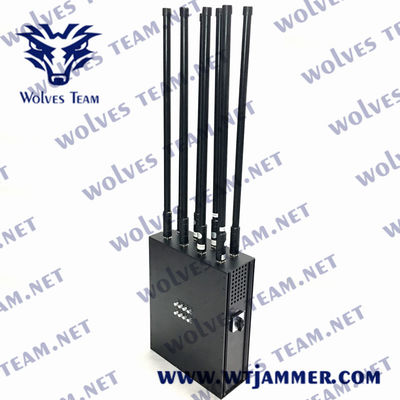 주문 강력한 책가방 휴대폰 방해기 휴대용 UHF VHF GSM 3G DCS 4G 5G 신호 방해 전파 100m online manufacture