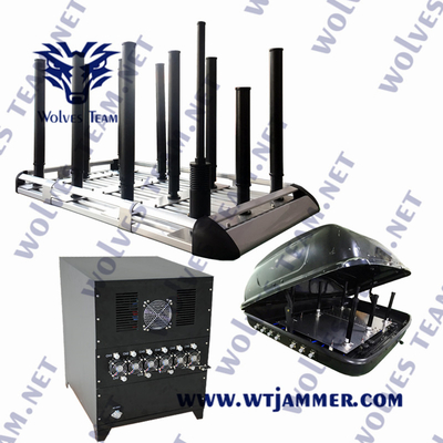 1개의 휴대전화 폭탄 신호 방해기 무선 강력한 1500W 가득 차있는 밴드 20MHz-11GHz 신호 방해기에서 내진성 모두