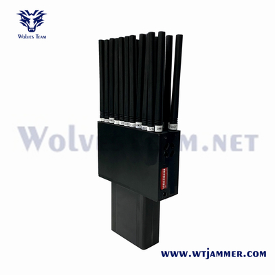 22W 가지고 다닐 수 있는 와이파이 GPS 전파 교란기 L1 L2 L5 로작 22 밴드 2G 3G 4G 5G