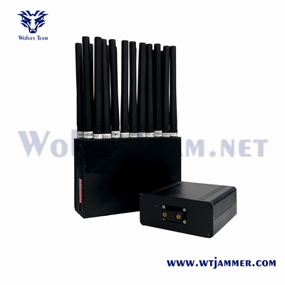 22W 가지고 다닐 수 있는 와이파이 GPS 전파 교란기 L1 L2 L5 로작 22 밴드 2G 3G 4G 5G