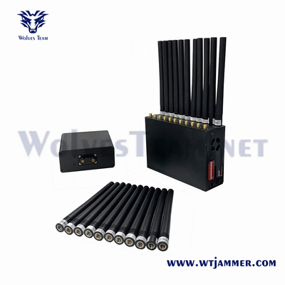 22W 가지고 다닐 수 있는 와이파이 GPS 전파 교란기 L1 L2 L5 로작 22 밴드 2G 3G 4G 5G