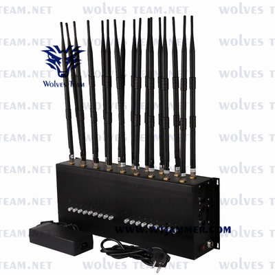 18 밴드 데스크탑 50m 실내 신호 전파 교란기 GPS 와이파이 5.8G 3G 4G 5G