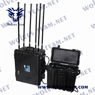 고전력 UHF VHF 휴대용 신호 전파 교란기 와이파이 GPS GSM IED 폭탄