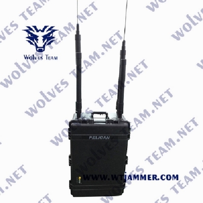 고전력 UHF VHF 휴대용 신호 전파 교란기 와이파이 GPS GSM IED 폭탄