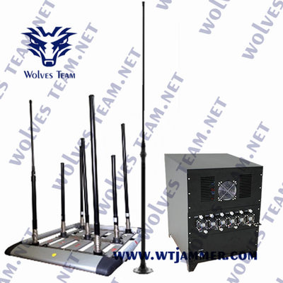 장치 전파 교란기 GPS WIFI2.4G WIFI5.8G 최고 2000M을 추적하는 350W 자동차