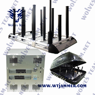 장치 전파 교란기 GPS WIFI2.4G WIFI5.8G 최고 2000M을 추적하는 350W 자동차