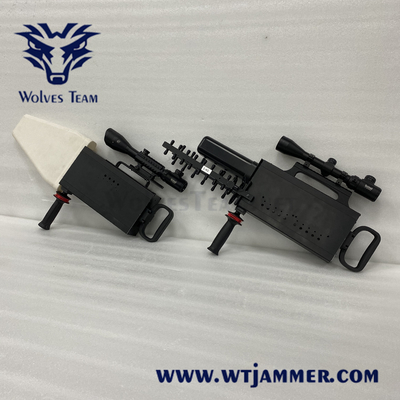 25w 반대 UAV 드론 전파 교란기 1500m GPS 신호 블로커 건 형상 경량