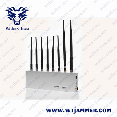 8 안테나 8 밴드 모든 신호 방해기 블록 3g 4g GPS 와이파이 2.4g 차단기
