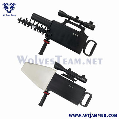 주문 120W 드론 신호 방해기 휴대용 총 스타일 2500 미터 안테나 내장 online manufacture