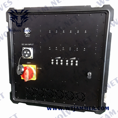 고전력 휴대전화 신호 3G 4G 와이파이 UHF VHF 차단기 차량 폭탄 방해기