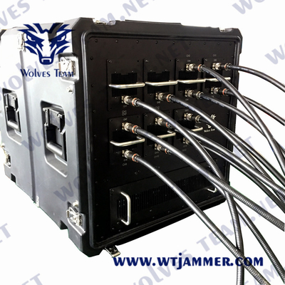 고전력 휴대전화 신호 3G 4G 와이파이 UHF VHF 차단기 차량 폭탄 방해기