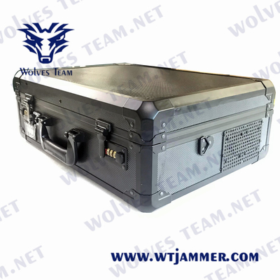 가방 휴대용 안티 UAV 드론 방해기 WIFI2.4G/5.8G GPS 315MHz 신호 방해기 4000 미터