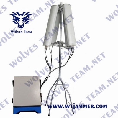 550W 6 밴드 방수 안티 드론 방해기 WT902806D 야외 보안