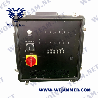 IED 폭탄 22 대역 고전력 GSM 5G UHF VHF RF 신호 방해기 자동차에 장착