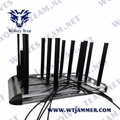 IED 폭탄 22 대역 고전력 GSM 5G UHF VHF RF 신호 방해기 자동차에 장착