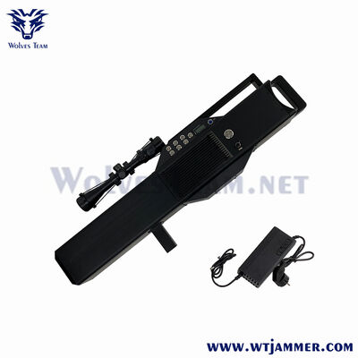 주문 Portable Rifle type Military Anti UAV Drone Jammer WIFI GPS RF Control Signal Blocker 1500 meters online manufacture