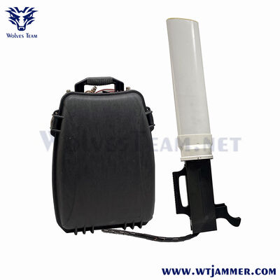 주문 Backpack lightweight Waterproof IP65 Anti UAV Drone Jammer 3000 meters Army use online manufacture