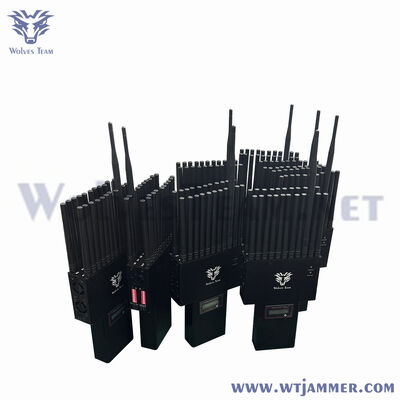 주문 실내 내장 배터리 휴대용 22개 대역 휴대폰 재머 2G 3G 4G 5G WiFi2.4g 블루투스 GPSL1-L5 셀룰러 신호 재머 online manufacture