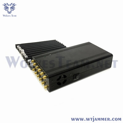 주문 12 안테나 휴대용 신호 방해기 휴대용 풀 밴드 2G / 3G / 4G / 5G WiFi GPS 차단기 내장 배터리 온라인 제조