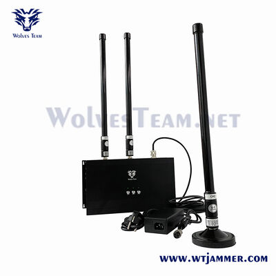 주문 3 안테나 고전력 안티 드론 신호 방해기, 3채널 조절 가능한 2.4G/5.8G 드론 차단기 온라인 제조