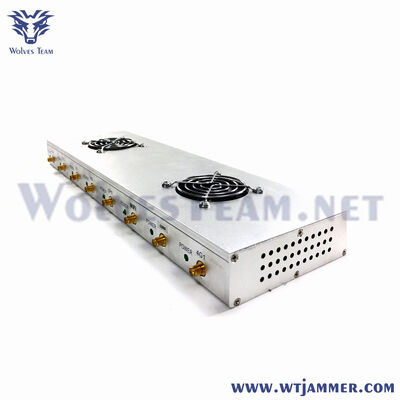 주문 실버 스타일 8 안테나 고전력 데스크톱 벽에 장착된 신호 방해기 2G / 3G / 4G / 5G 및 WiFi를 차단합니다 온라인 제조