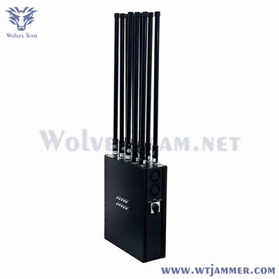 주문 고전력 8단계 IED 방해기 시스템 4G/5G 셀룰러/GPS/UHF/VHF 다주파 RF 차단기 온라인 제조