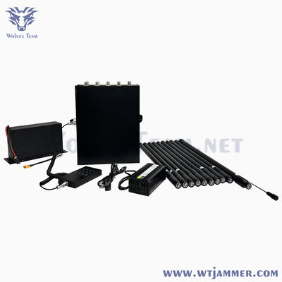 주문 10채널 고전력 배낭 디자인 GPS 및 WIFI 및 안티 드론을 위한 광범위한 커버리지 신호 방해기 온라인 제조