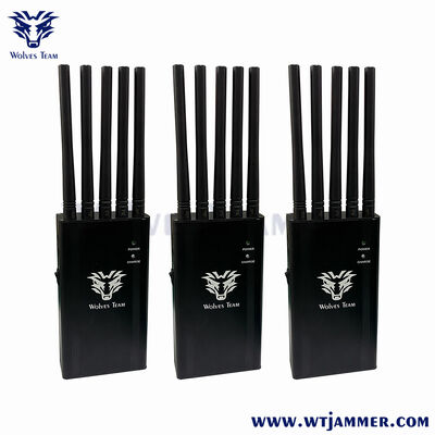 주문 5채널 10W 휴대용 GPS/2G/3G/4G/WiFi 신호 차단기 온라인 제조