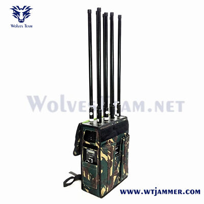 주문 8 밴드 고전력 RF 배낭 신호 차단기 GPS 및 WIFI 및 드론 및 IED 방어 온라인 제조