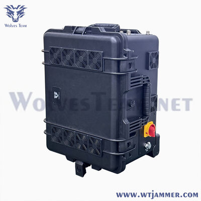 주문 10 채널 800W 트롤리 고전력 신호 방해기 블록 5G / 4G / 3G / 2G / WiFi / GPS 온라인 제조