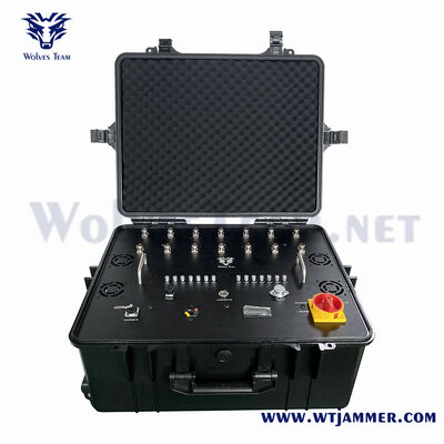 주문 8 채널 400W 고전력 수하물 신호 방해기 블록 2G / 3G / 4G / WiFi / GPS 온라인 제조