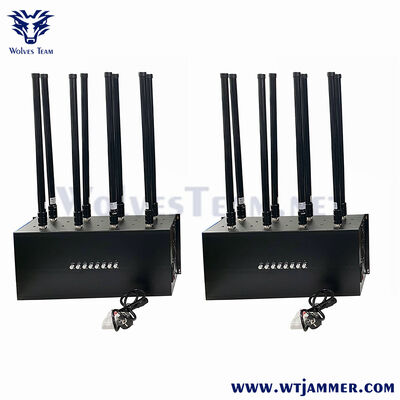 주문 8개의 채널 고성능 데스크탑 신호 방해기 블록 2G/3G/4G/5G/WiFi/GPS 온라인 제조