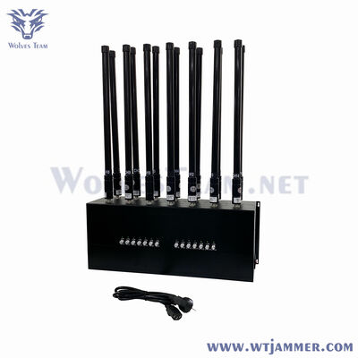 주문 10 밴드 600W 고전력 데스크탑 WiFi/블루투스/GPS 신호 간섭 장치 온라인 제조