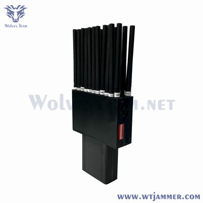 주문 중동의 전문 현장 사용용으로 고전력 휴대용 22-밴드 3G/4G/5G GPS WiFi 커버 315/433/868MHz 다주파 신호 차단기 온라인 제조
