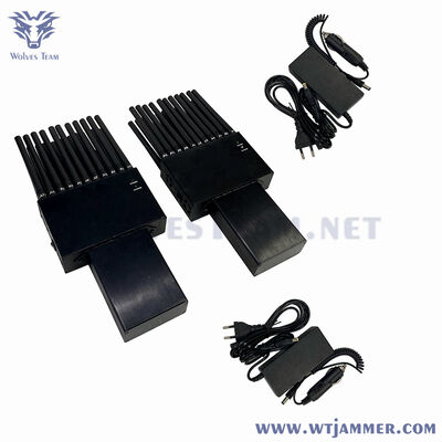 주문 22 대역 전체 대역 휴대용 신호 방해기 블록 5G / 4G / 3G, WiFi, GPS, VHF / UHF 및 LoJack 회의실 및 학교 사용 온라인 제조