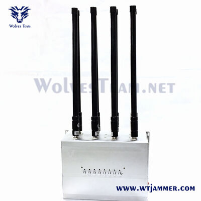 주문 은색 80W 5G 제머 모든 휴대 전화 신호 제머 내장 전원 공급 장치 온라인 제조