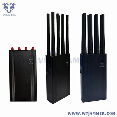 주문 16W 고전력 휴대용 RF 개인 정보 보호 장치 8 안테나 30 미터 커버리지 지원 로커 GPS GSM 셀룰러 주파수 관리 장비 온라인 제조