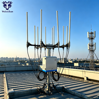 구입하다 CDMA GSM DCS PCS 3G 4G LTE WiMAX WiFi VHF UHF용 400W 8밴드 IP65 방수 야외 신호 재머 온라인 제조