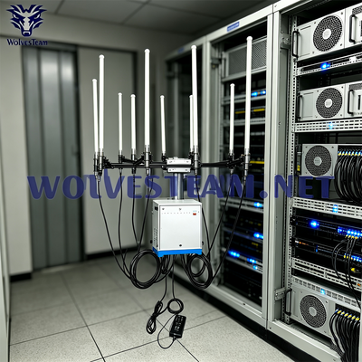 구입하다 400-800W 고전력 무성 신호저장기 IP65 야외 8 대역 2G 3G 4G 5G 와이파이 VHF UHF 24/7 연속 작동 온라인 제조
