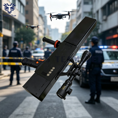 구입하다 최신 야외 총기형 신호 재머, 법 집행 기관용 휴대용 안티-UAV 장치, 맞춤형 4-8 주파수 대역 온라인 제조